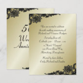 Uitnodiging tot 50e Jubileum voor bruiloft (Voorkant / Achterkant)