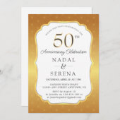 Uitnodiging tot 50e Jubileum voor bruiloft (Voorkant / Achterkant)