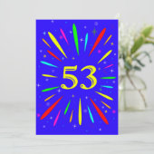 Uitnodiging tot 53e verjaardag (Staand voorkant)