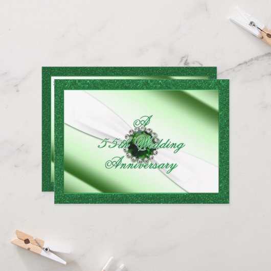 Uitnodiging tot 55e bruiloft Jubileum (Voorkant / Achterkant in situ)