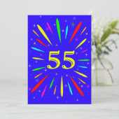 Uitnodiging tot 55e verjaardag van de geboorte (Staand voorkant)