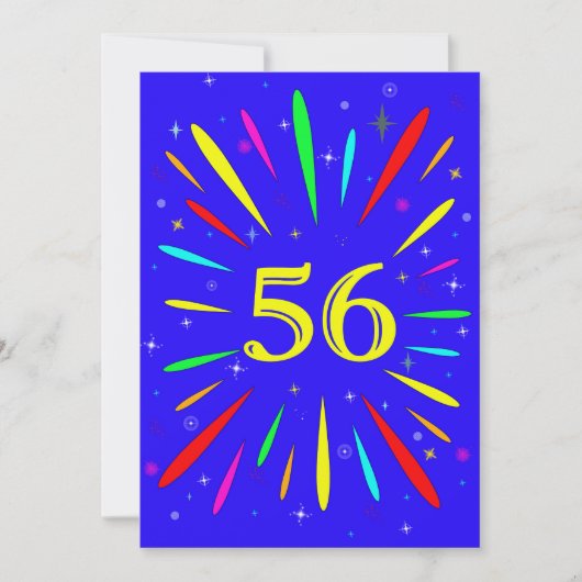 Uitnodiging tot 56e verjaardag (Voorkant)