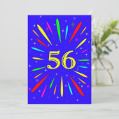 Uitnodiging tot 56e verjaardag (Staand voorkant)