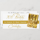 Uitnodiging tot 70e verjaardag van de verjaardag v (Voorkant / Achterkant)