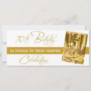 Uitnodiging tot 70e verjaardag van de verjaardag v