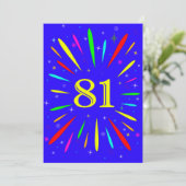 Uitnodiging tot 81e verjaardag van de geboorte (Staand voorkant)