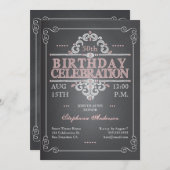 uitnodiging tot aardedag in Chalkboard (Voorkant / Achterkant)