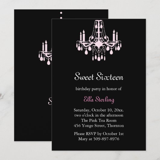 Uitnodiging tot aardejaardag in Grand Ballroom (zw (Voorkant / Achterkant)