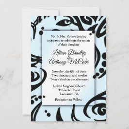 Uitnodiging tot abstract huwelijk met zwarte en bl