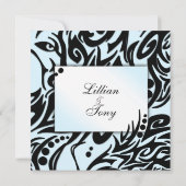 Uitnodiging tot abstract huwelijk met zwarte en bl (Achterkant)