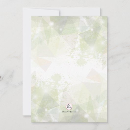 Uitnodiging tot Abstracte bevestiging Trendy (Achterkant)