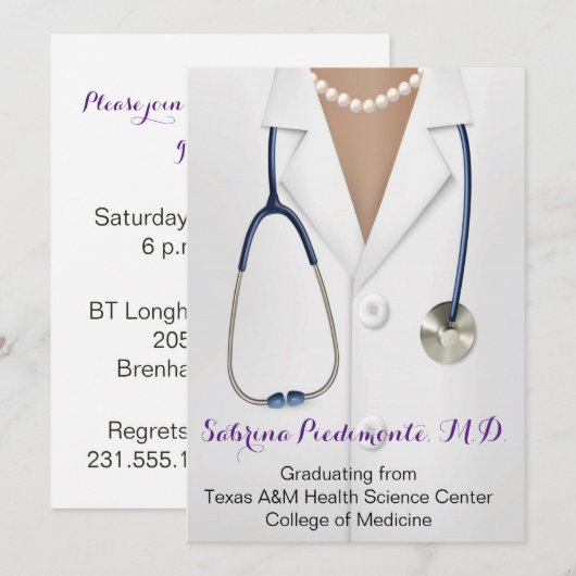 Uitnodiging tot afgestudeerden van de Afrikaanse V (Voorkant / Achterkant)