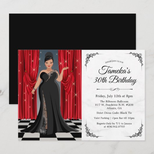 uitnodiging tot afkondiging van een Afrikaanse Ame (Voorkant / Achterkant)