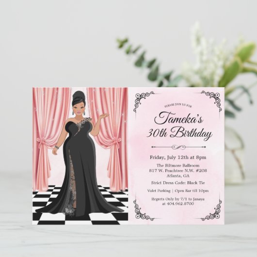 uitnodiging tot afkondiging van een Afrikaanse Ame (Staand voorkant)