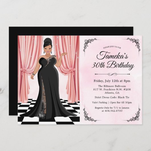 uitnodiging tot afkondiging van een Afrikaanse Ame (Voorkant / Achterkant)