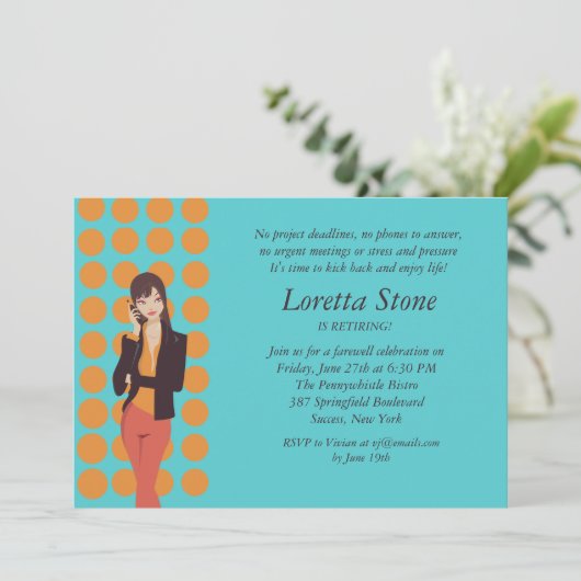 Uitnodiging tot aflossing van zakelijke gesprekken (Staand voorkant)