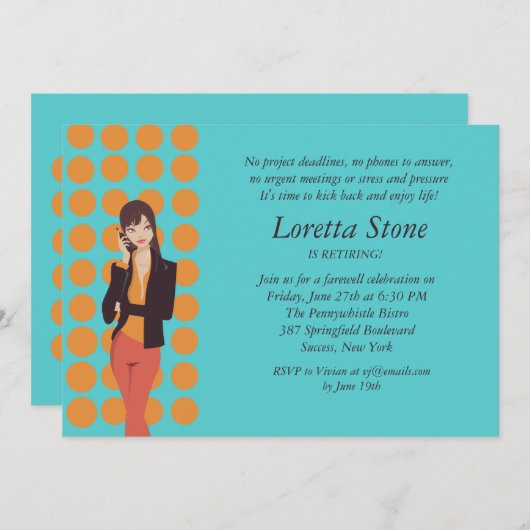 Uitnodiging tot aflossing van zakelijke gesprekken (Voorkant / Achterkant)