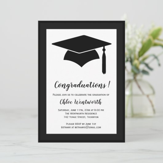 Uitnodiging tot Afstuderen "balies" (Staand voorkant)