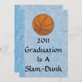Uitnodiging tot afstuderen - Basketball Thema (Voorkant / Achterkant)