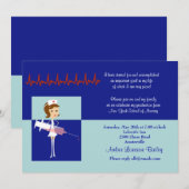 Uitnodiging tot Afstuderen Caricature Nursing Scho (Voorkant / Achterkant)