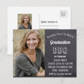 Uitnodiging tot afstuderen Chalkboard (Voorkant / Achterkant)