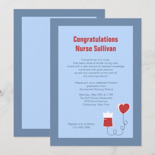 Uitnodiging tot Afstuderen medisch centrum (Voorkant / Achterkant)