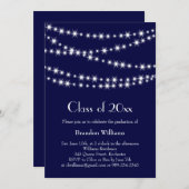 Uitnodiging tot Afstuderen met blauwe partijverlic (Voorkant / Achterkant)