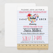 Uitnodiging tot Afstuderen notitieboek paper leraa (Voorkant / Achterkant)