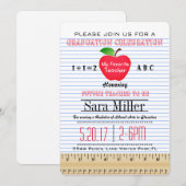 Uitnodiging tot Afstuderen notitieboek paper leraa (Voorkant / Achterkant)