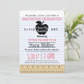 Uitnodiging tot Afstuderen notitieboek paper leraa (Staand voorkant)