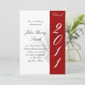 Uitnodiging tot Afstuderen op de middelbare school (Staand voorkant)