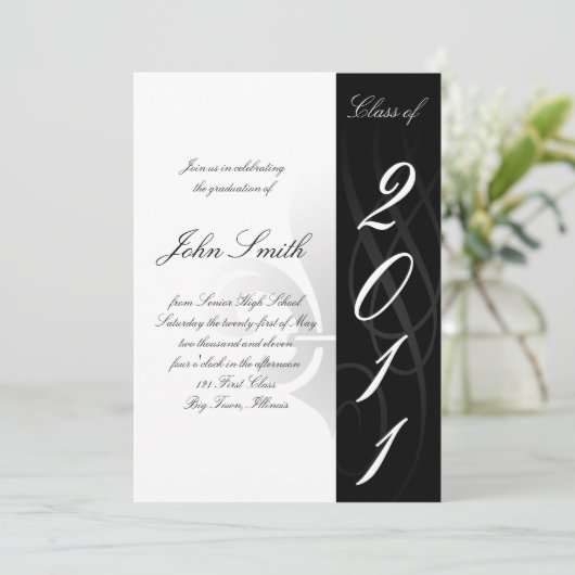 Uitnodiging tot Afstuderen op de middelbare school (Staand voorkant)