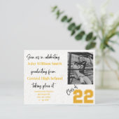 Uitnodiging tot afstuderen - Post Kaart (geen enve (Staand voorkant)