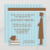 Uitnodiging tot Afstuderen Stripes (Voorkant / Achterkant)