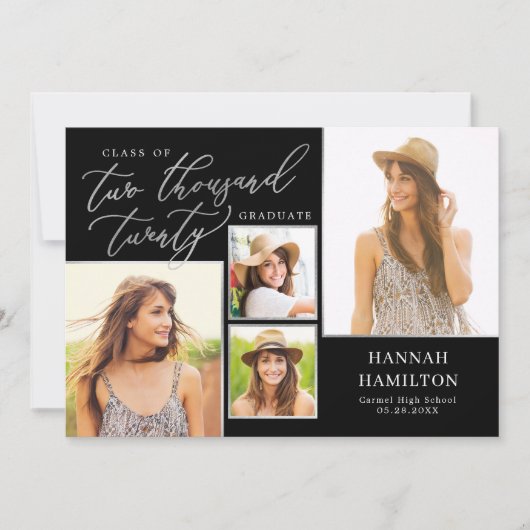 Uitnodiging tot Afstuderen van bewerkbare kleuren  (Voorkant)