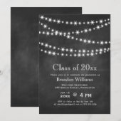 Uitnodiging tot Afstuderen van Chalkboard Party Li (Voorkant / Achterkant)