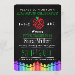 Uitnodiging tot Afstuderen van Crayon en Apple Tea