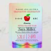 Uitnodiging tot Afstuderen van Crayon en Apple Tea (Voorkant / Achterkant)