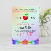 Uitnodiging tot Afstuderen van Crayon en Apple Tea (Staand voorkant)