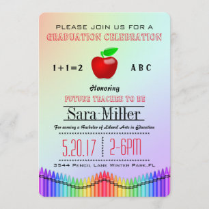 Uitnodiging tot Afstuderen van Crayon en Apple Tea