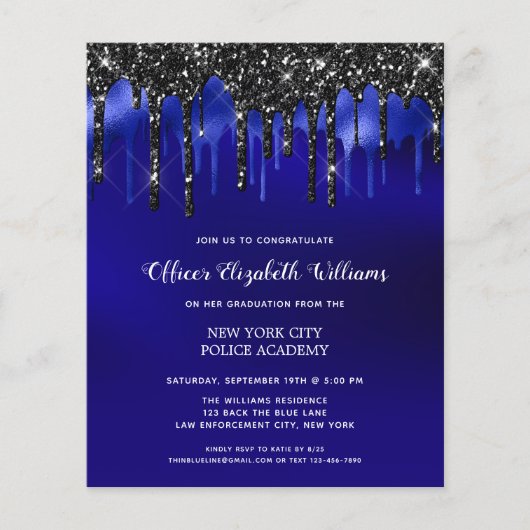 Uitnodiging tot Afstuderen van de begrotingspoliti (Voorkant)