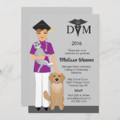 Uitnodiging tot Afstuderen van de diergeneeskunde  (Voorkant / Achterkant)