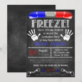 Uitnodiging tot Afstuderen van de Politieacademie (Voorkant / Achterkant)