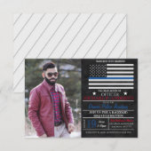 Uitnodiging tot Afstuderen van de Politieacademie (Voorkant / Achterkant)