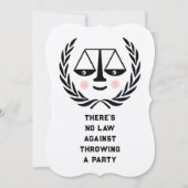 Uitnodiging tot Afstuderen van de rechtenschool (Voorkant)