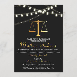 Uitnodiging tot Afstuderen van de rechtenschool