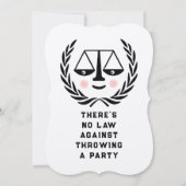 Uitnodiging tot Afstuderen van de rechtenschool (Voorkant)