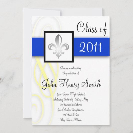 Uitnodiging tot Afstuderen van de Royal High Schoo (Voorkant)