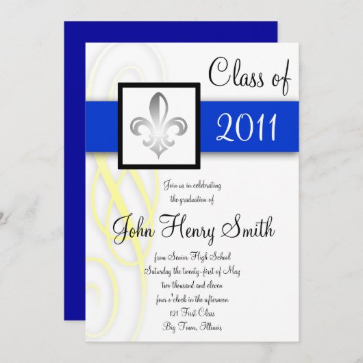 Uitnodiging tot Afstuderen van de Royal High Schoo (Voorkant / Achterkant)