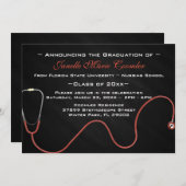 Uitnodiging tot Afstuderen van de Stethoscoop Medi (Voorkant / Achterkant)